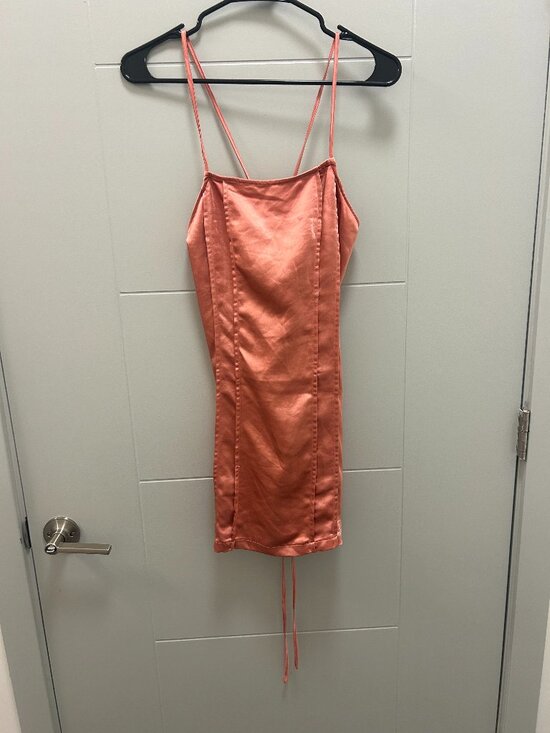 Urban Outfitters Dresses & Skirts - Urban Outfitters Pink Satin Seamed Mini Slip Dress NWT Medium Y2K Party Cocktail
